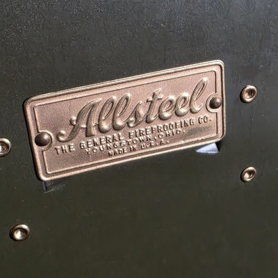 Allsteel General Co Fireproofing Storage Chest Trunk Hinged Lid 12'' x 8'' x 4''