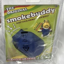 Smoke Buddy The Original PERSONAL AIR FILTER Compact Blue W/ FREE Keychain