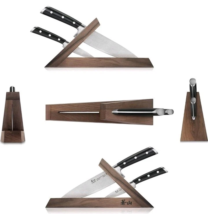 Cangshan Cutlery TG Series 3-Piece TAI Knife Walnut Block Set Swedish Steel - Image 4 of 4