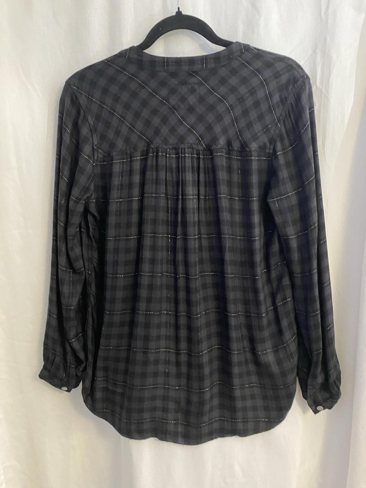 Rails Gray Black  Metallic Button Down Eloise Mid… - image 4