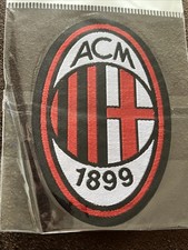 Thermal Adhesive AC Milan Crest Iron On Italian  Football Club Patch 8cm x 5cm