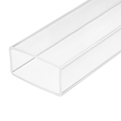 1 Pcs 50mmx25mmx2mm Wall Thickness 245mm Long Clear Acrylic Square Tube