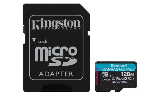 128GB Kingston Canvas Go Plus Micro SD (SDXC) Memory Card U3 V30 A2 200MB/s R - Picture 1 of 5