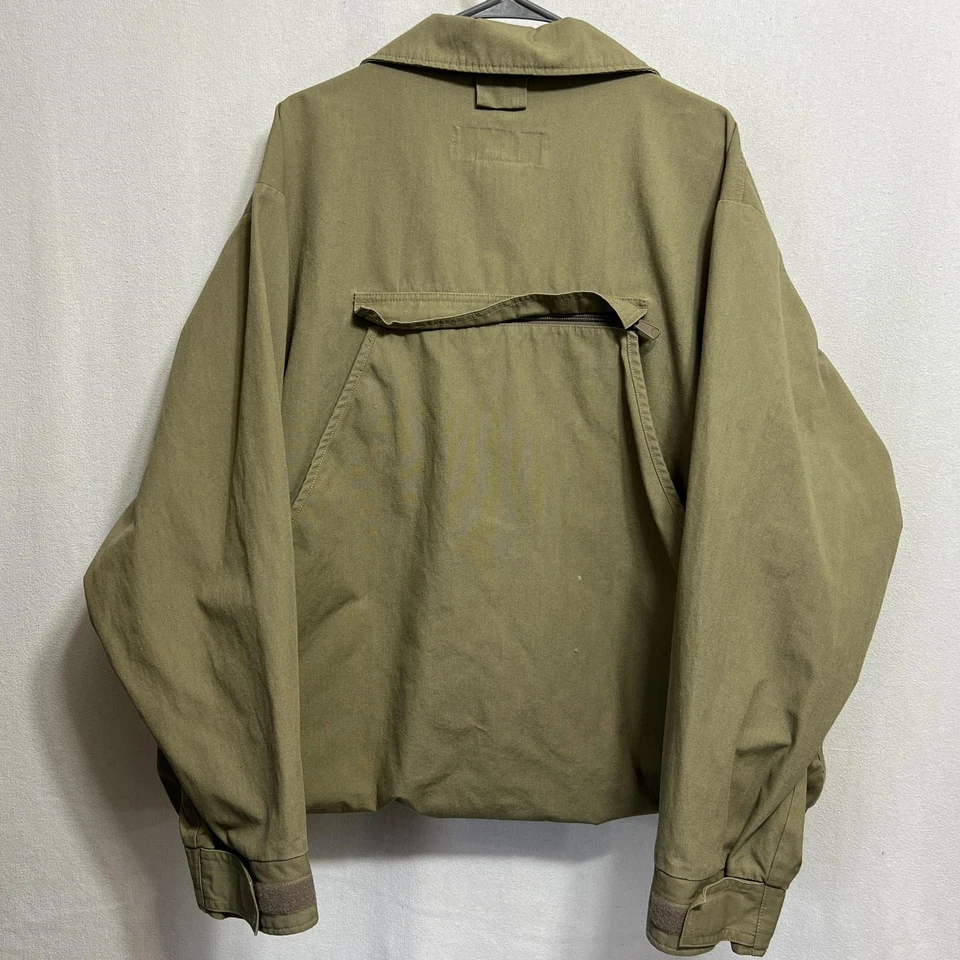 Chaqueta Columbia Para Hombre Grande Verde Oliva Lona Cremallera Frontal Juego Bolsa Trasera Exterior Foto 3 de 4