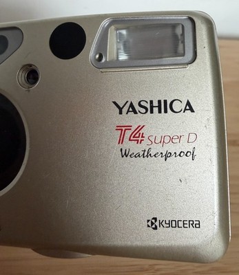 Vintage Yashica T4 Super D 35mm Film Point Camera POWERS ON