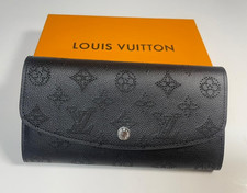 Louis Vuitton Sarah Wallet Black Monogram Empreinte Leather Long Wallet