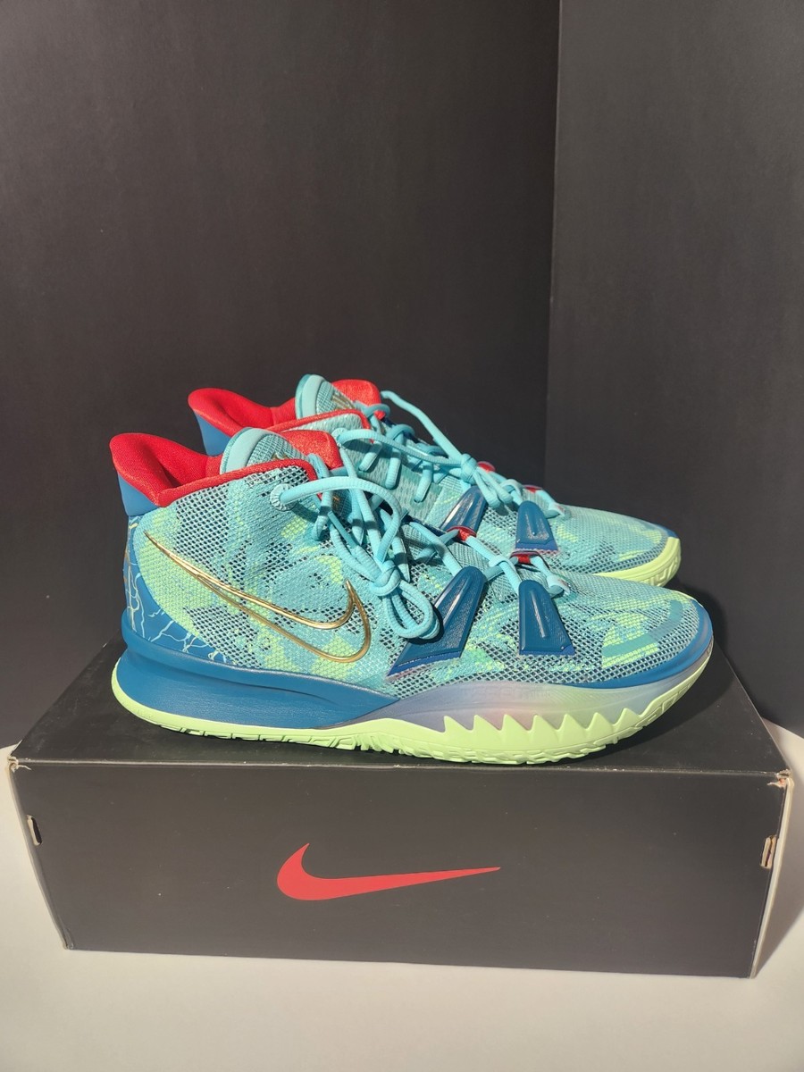 Nike Kyrie 7 Preheated Special FX Men's Size 12 Bleached Aqua/Gold