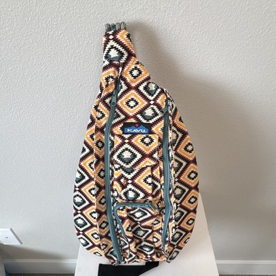 KAVU Organic Rope Bag 9L Sling Backpack Fits 11'' Laptop Adjustable Multicolor