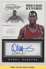 2013-14 Panini Signatures Dynamic Ink Green 5/5 Danny Manning #1 Auto READ 7o6