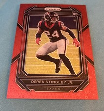 2022 Panini Prizm Red No Huddle Derek Stingley Jr. 05/50 Rookie #369