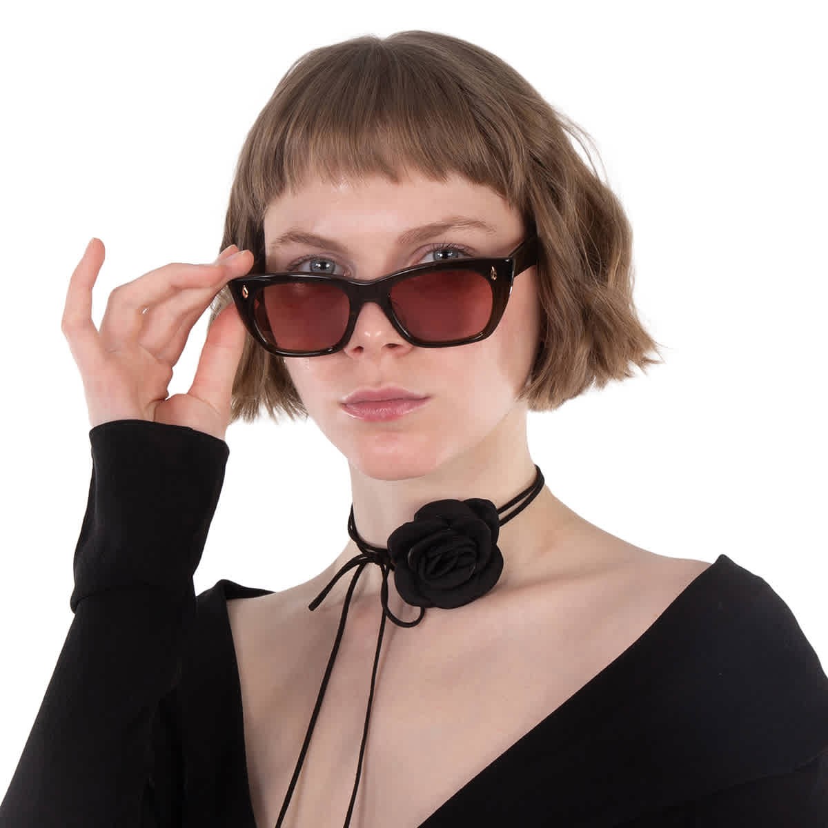 Солнцезащитные очки Garrett Leight WEBSTER SUN Bordeaux Cat Eye 2138 MSTOBOR 49 16790₽