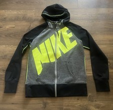 Nike Therma-Fit Hoodie - Black and Gray Full Zip Youth Sz L