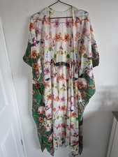 POM 🌟 Kimono Jacket STUNNING Peace Of Mind BARGAIN Floral Birds FULL LENGTH