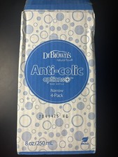 Dr. Brown's Natural Flow Anti-Colic Options Narrow Baby Bottle, 8 oz/250 mL