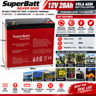 SB12-28 12V 28AH (Replace 20AH 21AH 22AH 24AH) VRLA AGM Battery for Golf Trolley