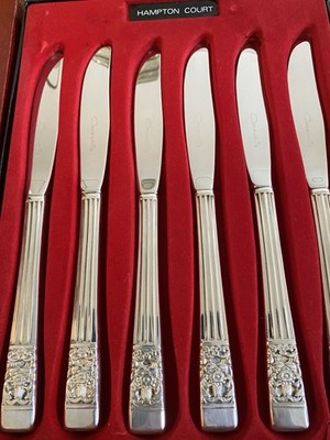 Oneida Hampton Court Hollow Dessertmesser Edelstahl Vintage Besteck neuwertig
