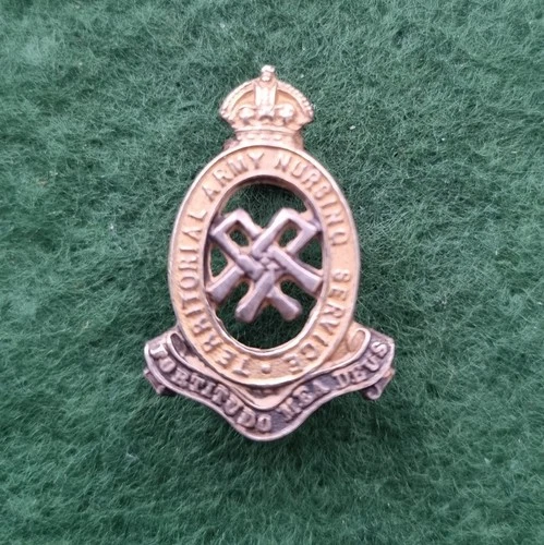 The Territorial Army Nursing Service TANS WW2 Officer's Collar & Beret badge