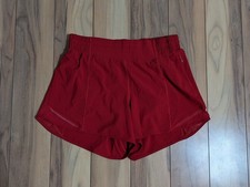 EUC Lululemon Hotty Hot Shorts In Red Size 8