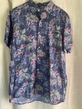 Izod Saltwater Men's L Shirt, Short Sleeve Tropical Hawaiian