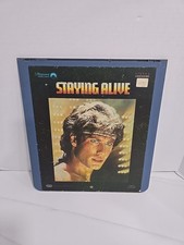 Staying Alive 1983 CED VideoDisc Paramount Bee Gees Disco John Travolta TESTED