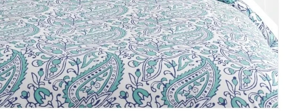 Funda nórdica Pottery Barn Teen azul verdoso cachemir doble Foto 2 de 2