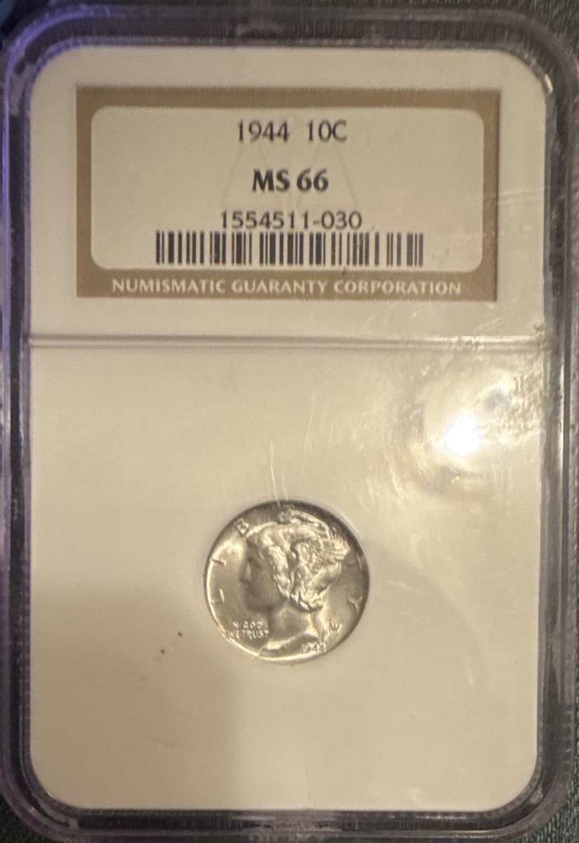 MS 66 Graded 1944 Year Mercury Dimes (1916-1945) for sale | eBay