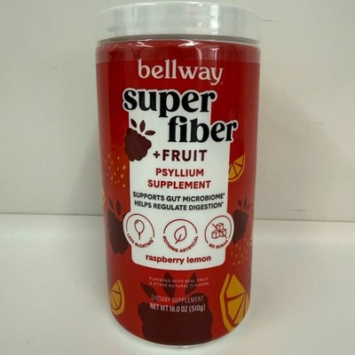 Bellway Super Fiber Fruit Psyllium Husk Powder Raspberry Lemon 18 Oz