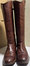 FRYE Melissa Button Tall Cognac Leather Riding Boots 77167 Women  s Size 7 Mexico
