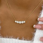 3.2ct Round Pendant Necklace Yellow Gold 14K Labcreated Diamond F/VS — photo 1
