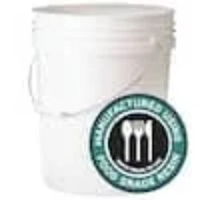 (4 pack) United Solutions 5 Gallon Round Utility Bucket, Comfort Handle, Plastic