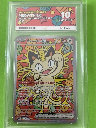 Meowth Ex Perfect Sub Grades Ace 10 121/088