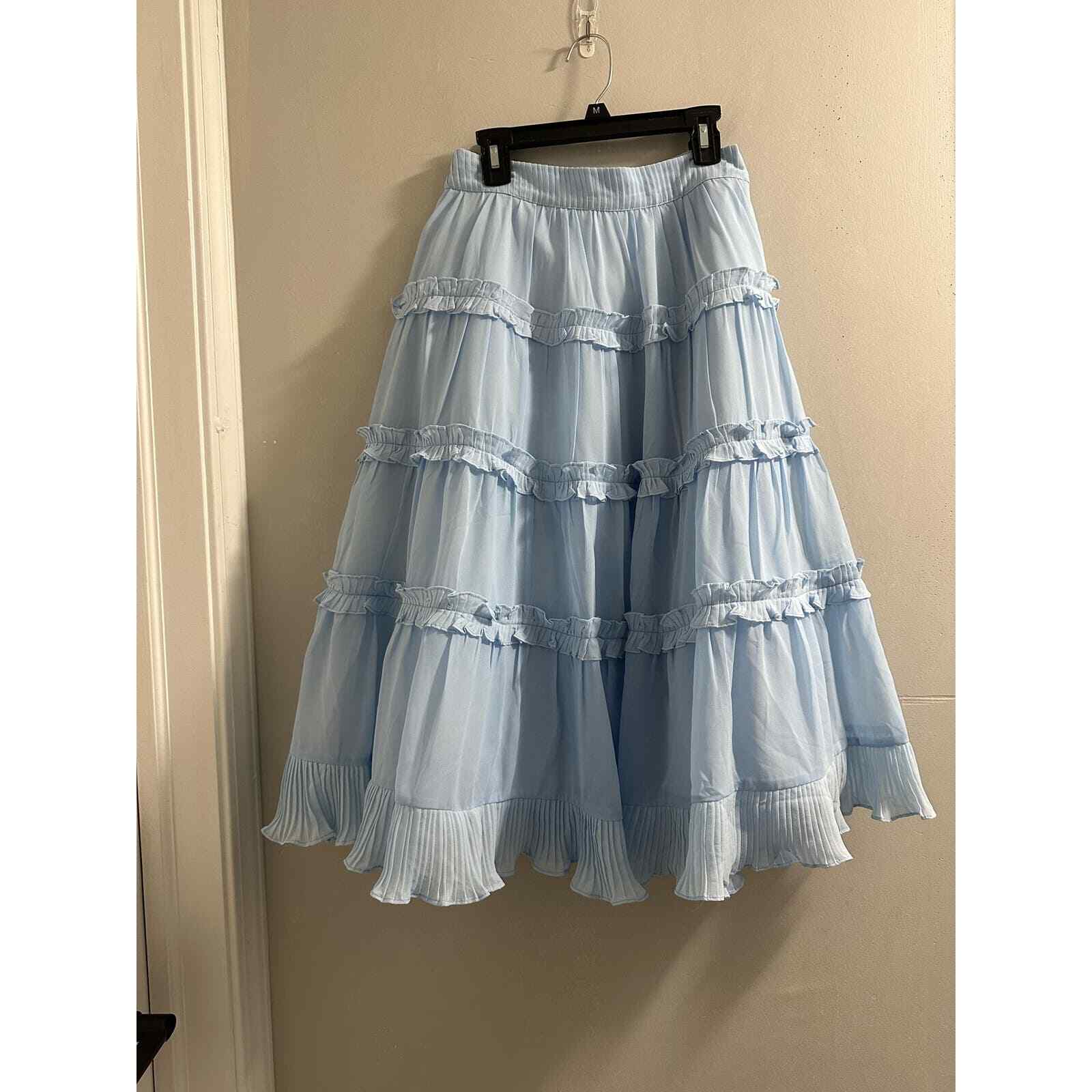 Tamia Midi Skirt - Blue Petal