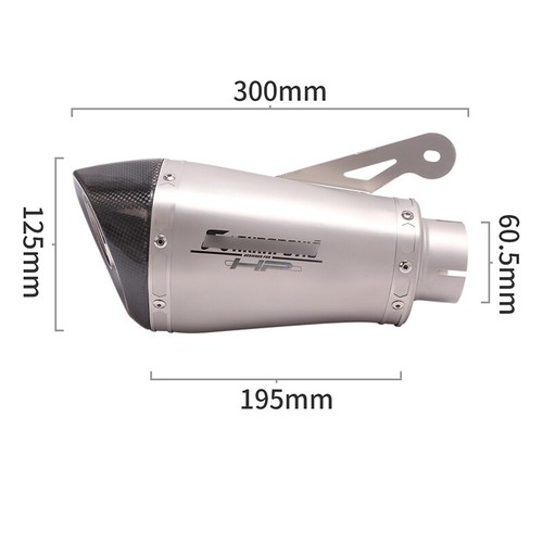 For BMW S1000RR S1000R Exhaust Tips 60mm Modified Muffler Pipe Reserve Catalyst - Picture 4 of 9