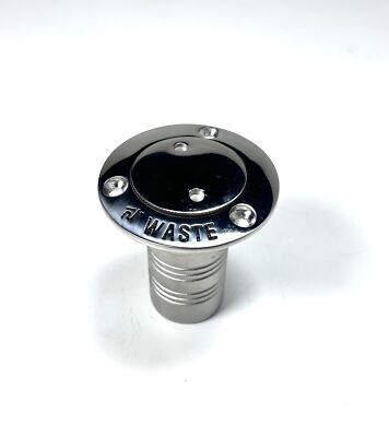 WhiteCap Marine Stainless Steel Boat Deck Fill Thru Hull Waste Port 3''