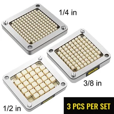 French Fry Cutter Chopper Replacement Blade 1/4 3/8 1/2-inch 3 Pieces