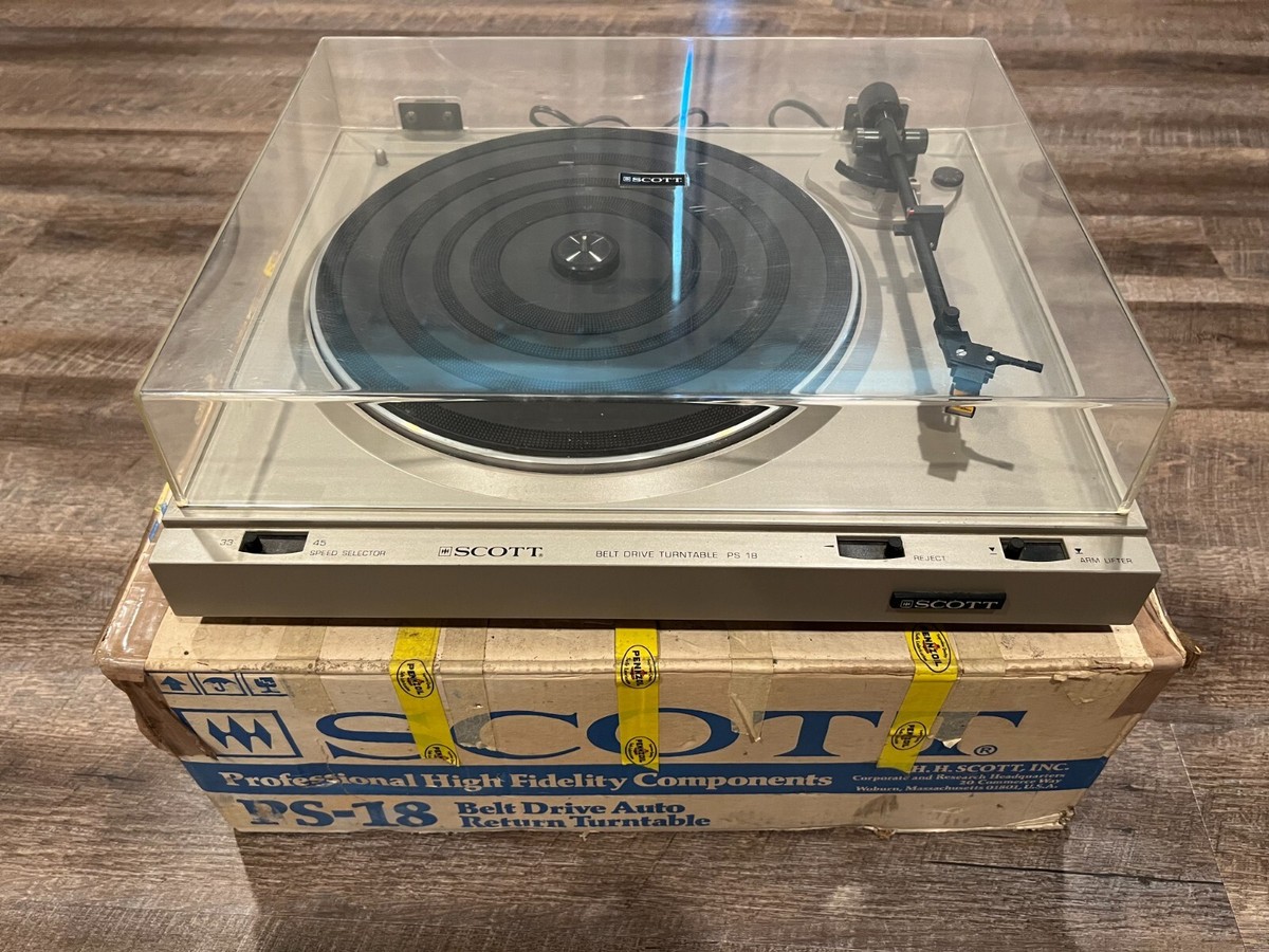 Vintage Scott PS-18 Belt Drive Auto Return Turntable with Original