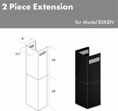 NEW ZLINE WALL CHIMNEY EXTENSION UP TO 12 FT CEILING MODEL BSKBN