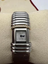 Cartier Declaration WT000830 18K Rose & Titanium Leather Quartz Silver Dial
