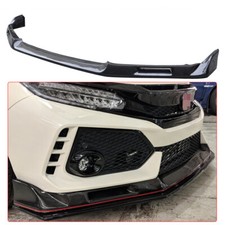 Carbon Fiber Front Bumper Lip For Honda Civic 2017-2021 Fk8 10th Type-r Ev Style