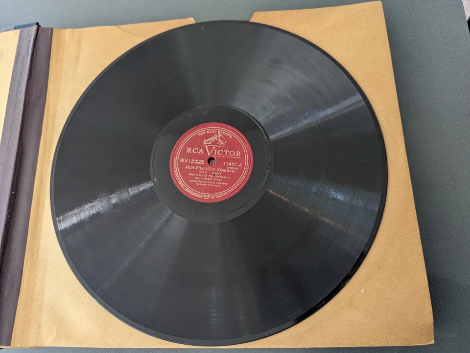 RCA/Victor 12” 78rpm Red Seal Records Verdi Aida Vol I and II Box Set 10 Records - Image 2 of 4
