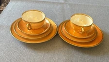 Luster Wear Tea Cups Saucers Desert Plates One Of A Kind Vintage Signed N Garner
