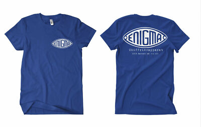 Enigma T-Shirt BLAU FB Rotor Schlüsselmaschine Nachrichtenverkehr U-Boot Logo
