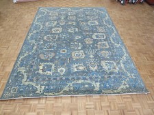 9'10 x 13'10 Hand Knotted Blue Peshawar Oushak Oriental Rug G8852