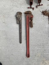 Lot of 2 RIGID HEAVY DUTY PIPE WRENCHES 24” INCH & 36” INCH Pair Made In USA