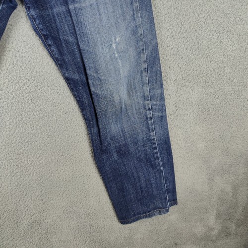 Lucky Brand Jeans 32X30 Blue 221 Strait Denim Distressed Look 5 Pocket Design - Picture 4 of 17