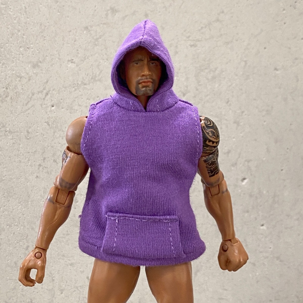 SU-SLH-PP: Purple Sleeveless Fabric Pocket Hoodie for 7