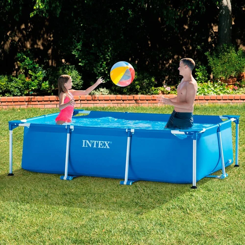 Intex 86" x 23" Rectangular Frame Above Ground Outdoor Swimming Pool NEW - Image 3 of 4