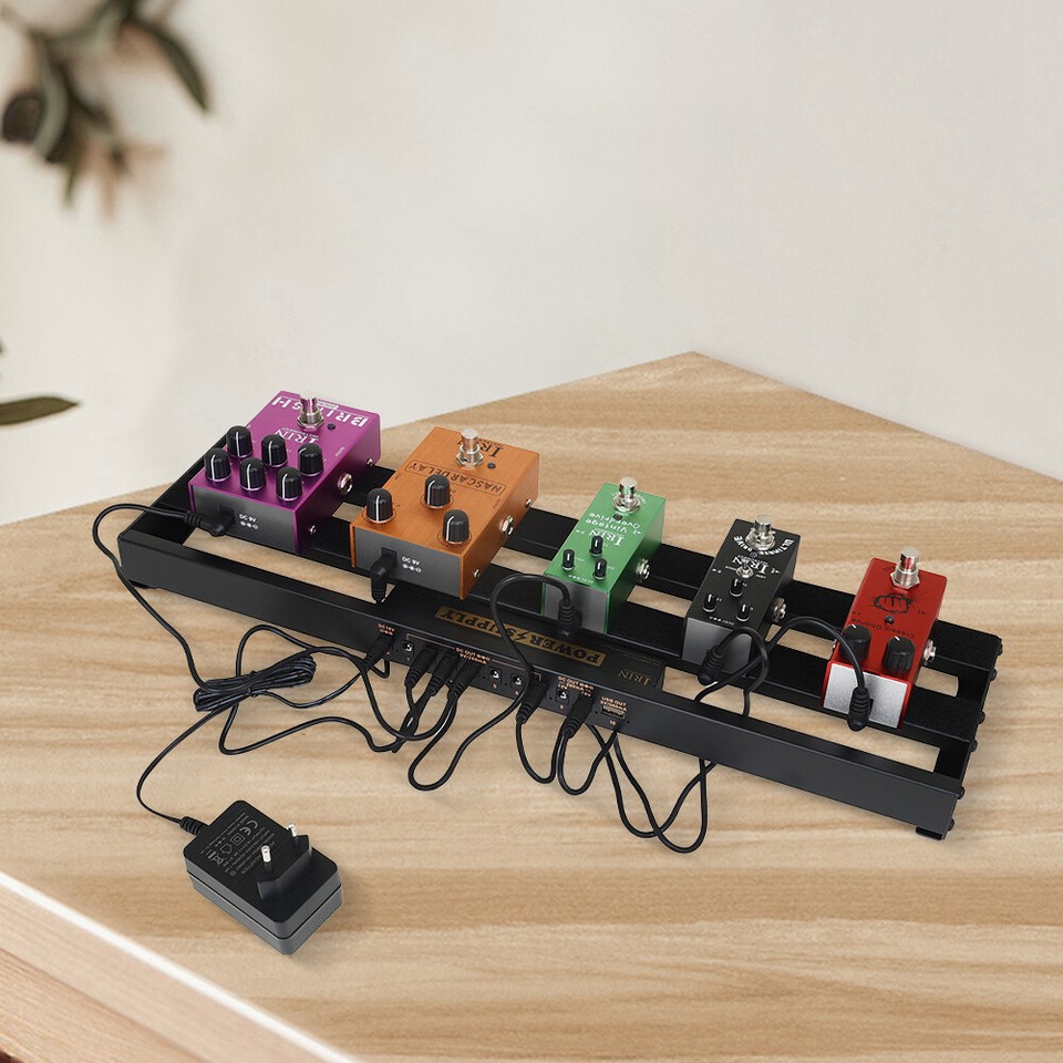 Guitar Pedal Board Aluminium Alloy Portable Effect Pedals Black with
