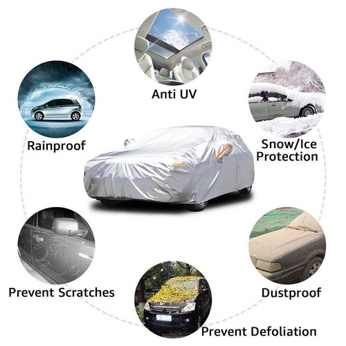 Full Car Protection Cover Waterproof Sun UV Snow Dust Rain Resistant For Sedans - Bild 4 von 9