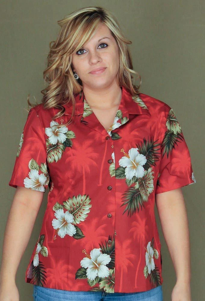 Red Aloha Shirt w White Flowers 346-2798
Opens in a new window or tab